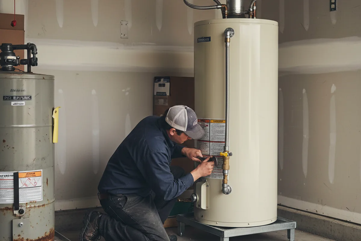 Water heater and shutoff valve replacement in Thomasville